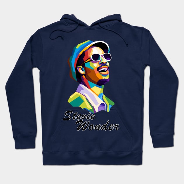 Stevie Wonder Wpap Pop Art Hoodie by SiksisArt